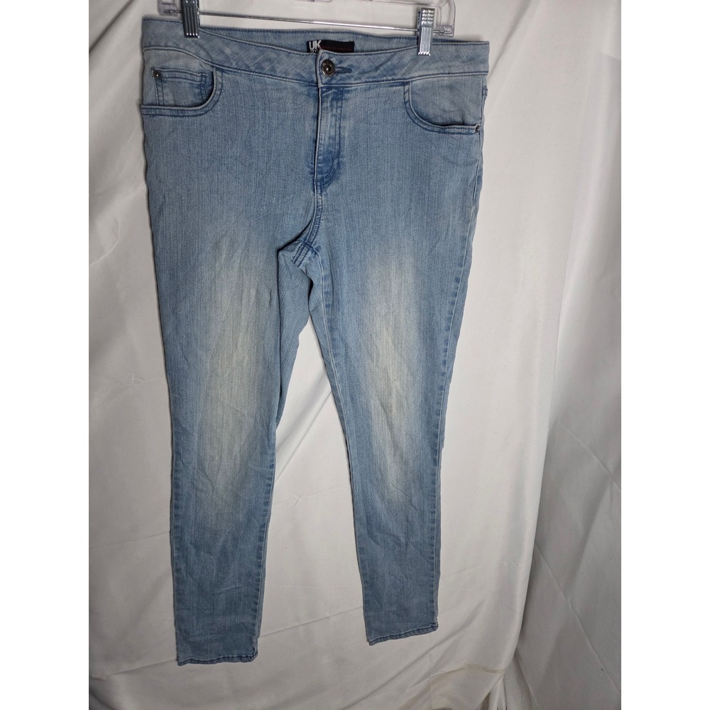 UK Style French Connection Jeans Womens  Blue Light Wash Skinny Mid Rise
